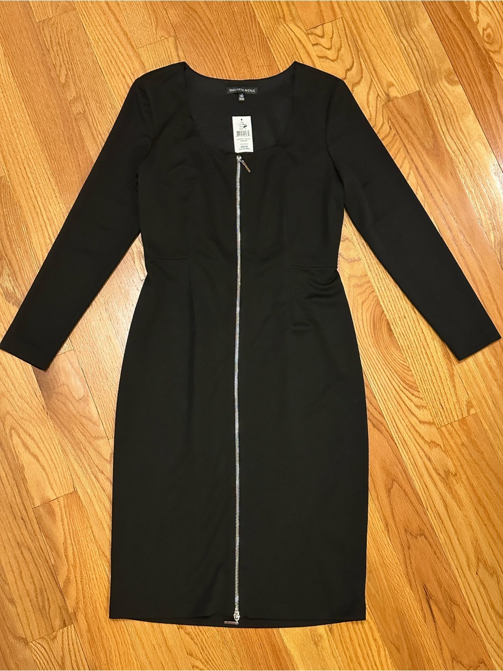 Saks Fifth Ave black bodycon dress